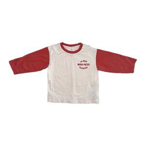 H&M Kids Long Sleeve Tee - White and Red
